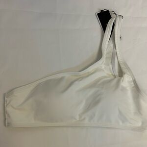 Chic White One-Shoulder Bikini Top
